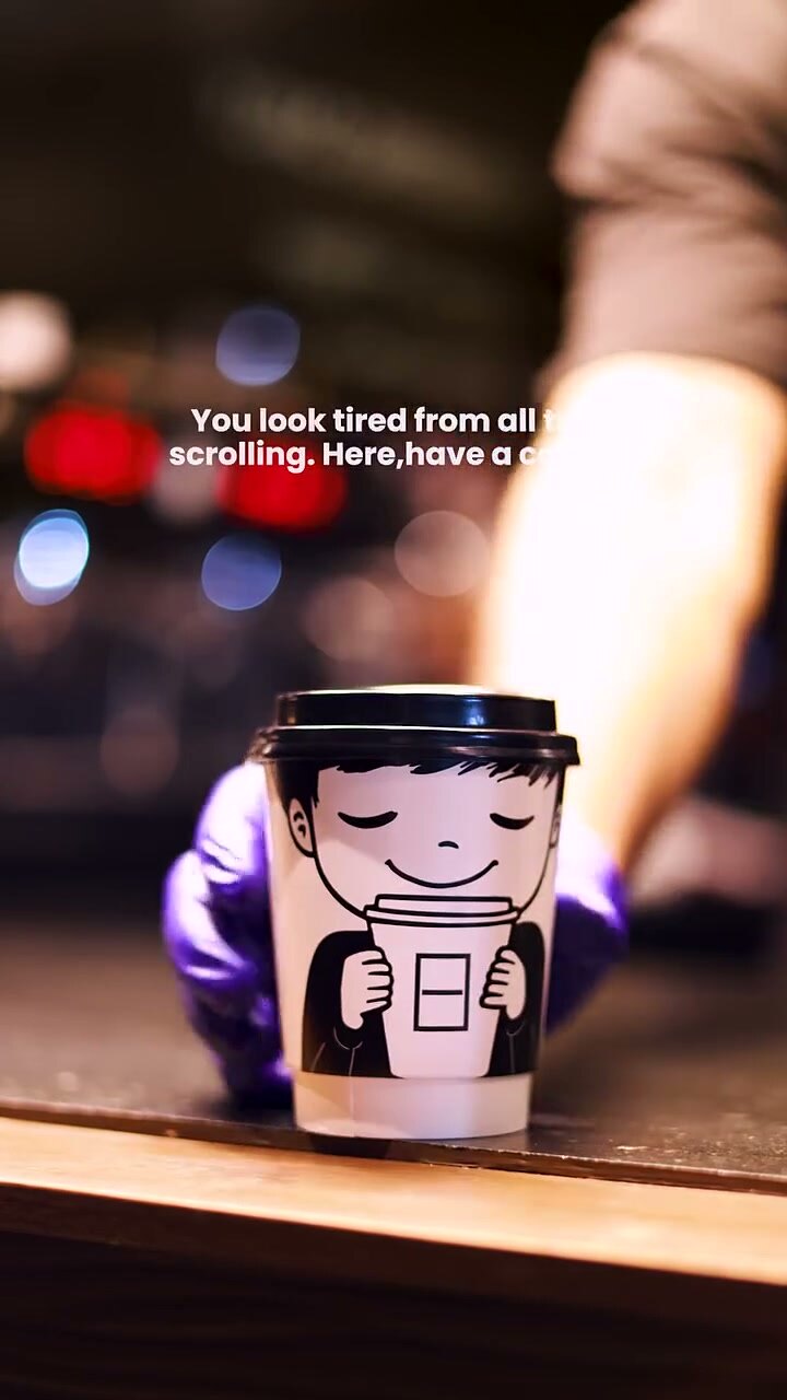 A little coffee break for tired thumbs.